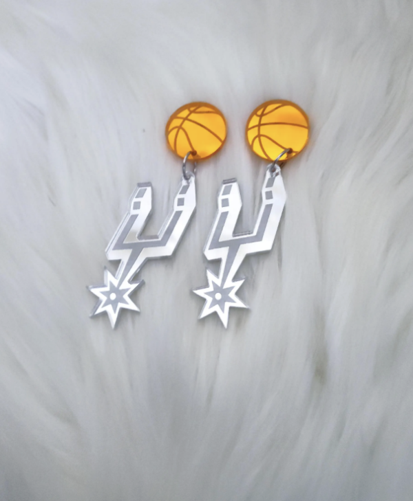 SA SPURS Mirror Spur Earrings